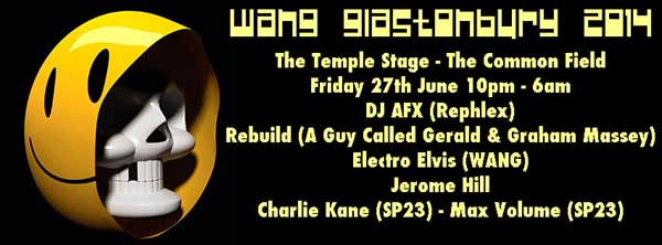 27 June: Rebuild (Gerald/Graham Massey), Wang, The Temple, The Common, Glastonbury Festival, Glastonbury, England