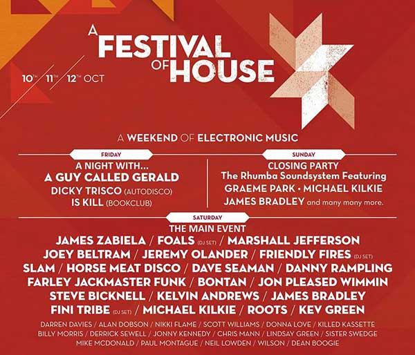 10 October: Festival Of House Launch Party, The Reading Rooms, Dundee, Scotland
