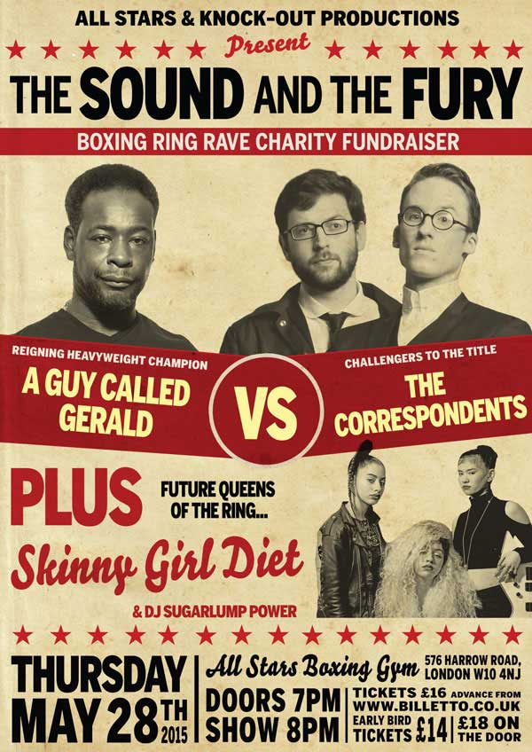 28 May: A Guy Called Gerald, The Sound And The Fury, All Stars Boxing Gym, London, England