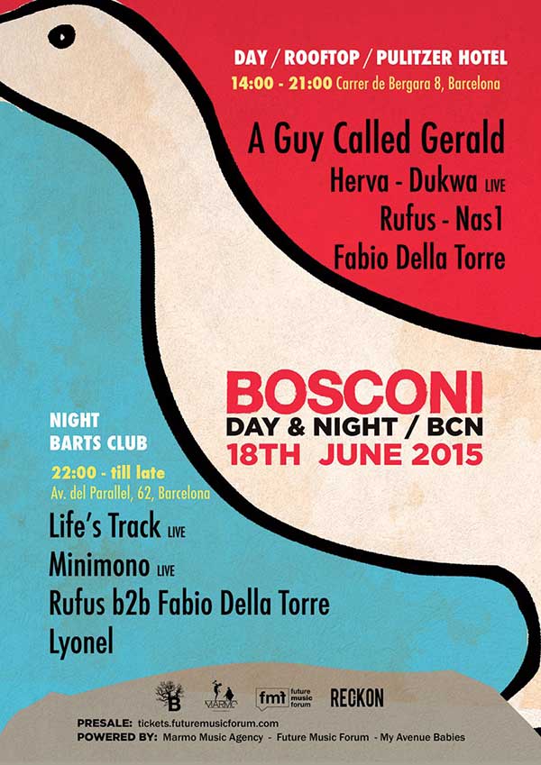 18 June: A Guy Called Gerald, Bosconi Day & Night BCN, Pulitzer Hotel, Barcelona, Spain