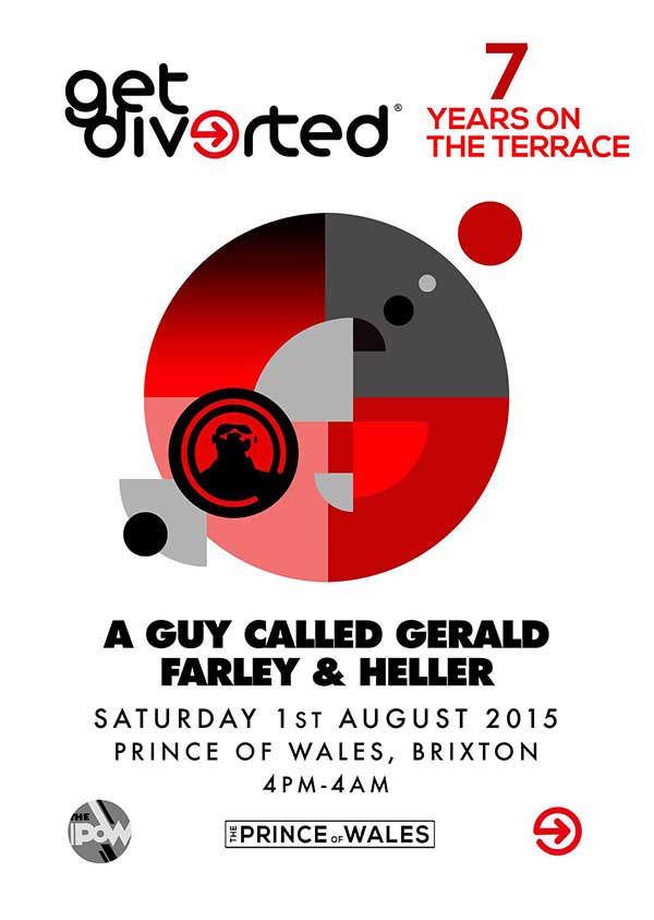 1 August: A Guy Called Gerald, Get Diverted, The Prince Of Wales, Brixton, London, England