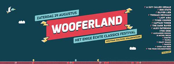 29 August: A Guy Called Gerald, Wooferland Festival 2015, Houtrak Spaarnwoude, Spaarnwoude, Amsterdam, The Netherlands [Day]