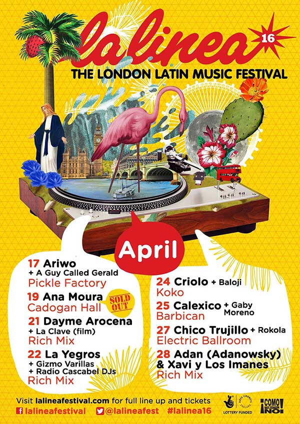 17 April: A Guy Called Gerald Live, La Linea presents A Guy Called Gerald & Ariwo, The Pickle Factory, The Oval, London, England