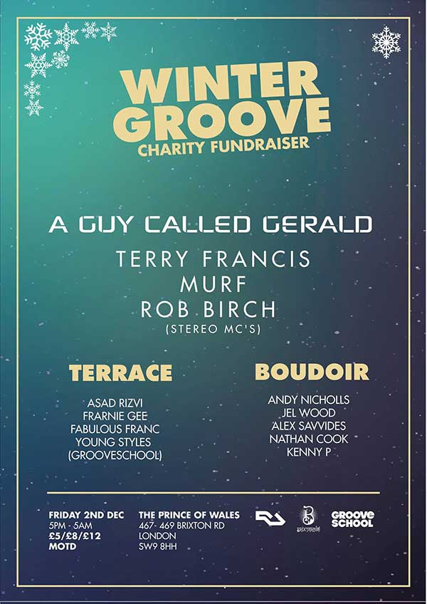 2 December: A Guy Called Gerald, Winter Groove 2016, The Prince Of Wales, Brixton, London, England