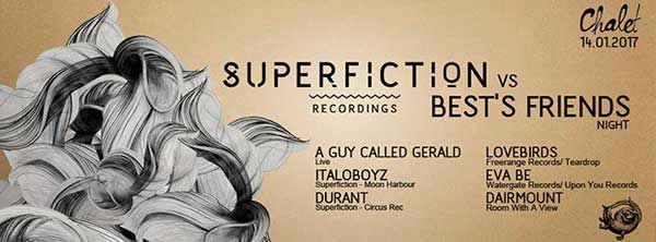 14 January: A Guy Called Gerald Live, Superfiction vs Best Friends, Chalet, Berlin, Germany