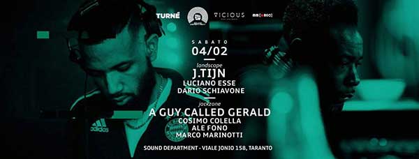 4 February: A Guy Called Gerald, Sound Department, Taranto, Italy