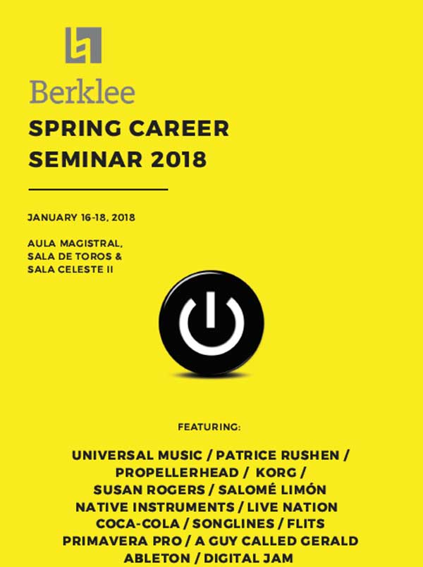 18 January: A Guy Called Gerald, Berklee Spring Career Seminar 2018, Berklee School of Music, Valencia, Spain