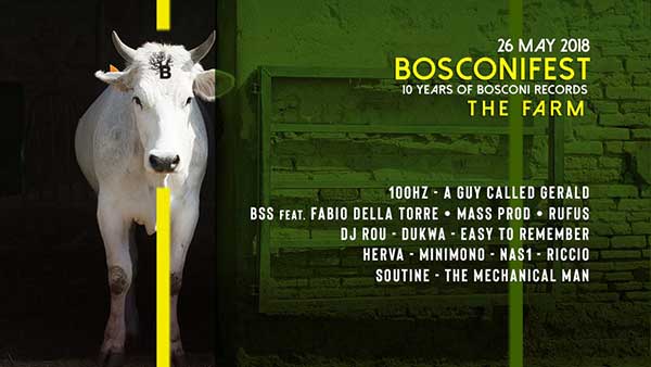26 May: A Guy Called Gerald Live, Bosconi Fest - 10 Years Of Bosconi Records, The Farm, Tuscany, Italy
