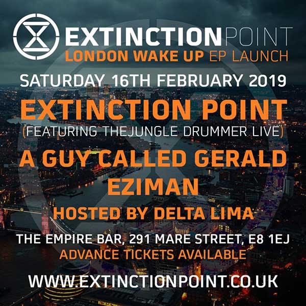 16 February: A Guy Called Gerald, Extinction Point London Wake Up EP Launch, The Empire Bar, Hackney, London, England