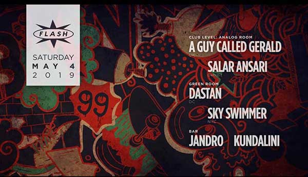 4 May: A Guy Called Gerald Live, Analog Room Label Night, Flash DC, Washington DC, District Of Colombia, USA