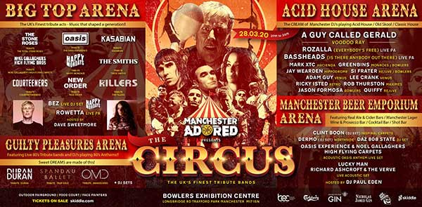 28 March: A Guy Called Gerald, Manchester Adored, The Circus, Bowlers Exhibition Centre, Manchester, England