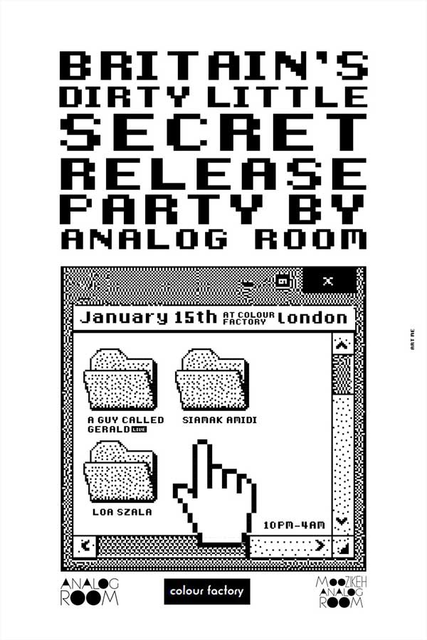 15 January: Britain's Dirty Little Secret Release Party By Analog Room, Colour Factory, London, England