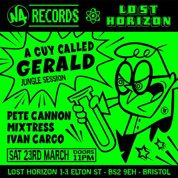 23 March: A Guy Called Gerald, N4 Records, Lost Horizon, Bristol, England