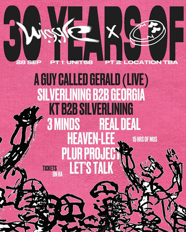 28 September: A Guy Called Gerald Live, Wiggle x PLUR with KT, Unit 58, Millmead, London, England