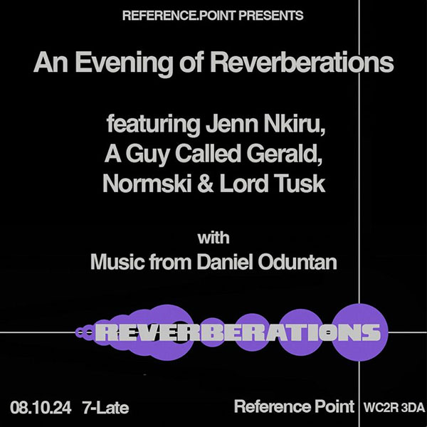 8 October: A Guy Called Gerald Live, An Evening Of Reverberations, Reference Point, London, England