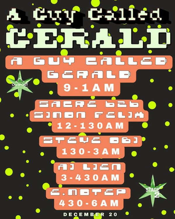 20 December: A Guy Called Gerald Live, Bloom, Outpost Hanoi, Hanoi