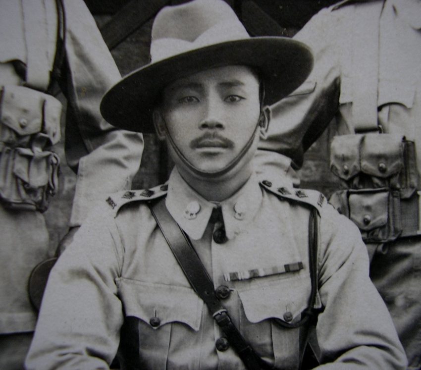Officer and men of the 20th Burma Rifles, Maymyo