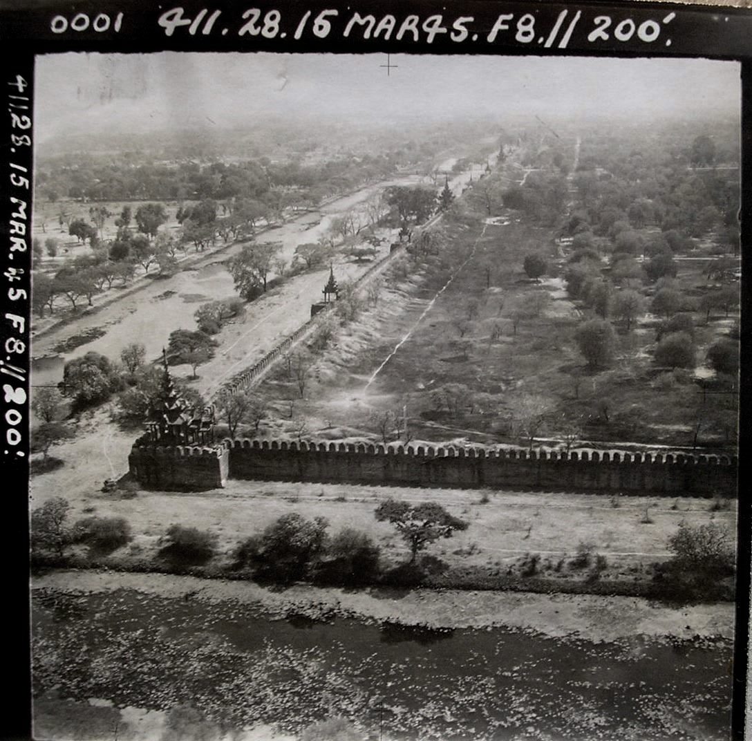 Aerial reconnaissance photo of Fort Dufferin, 15th March 1945