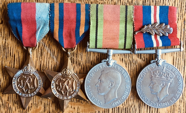 Campaign medals awarded to Major Hope