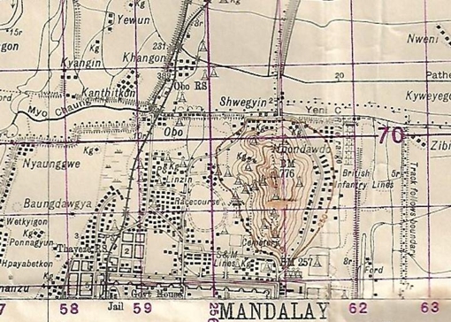 Map of northern Mandalay