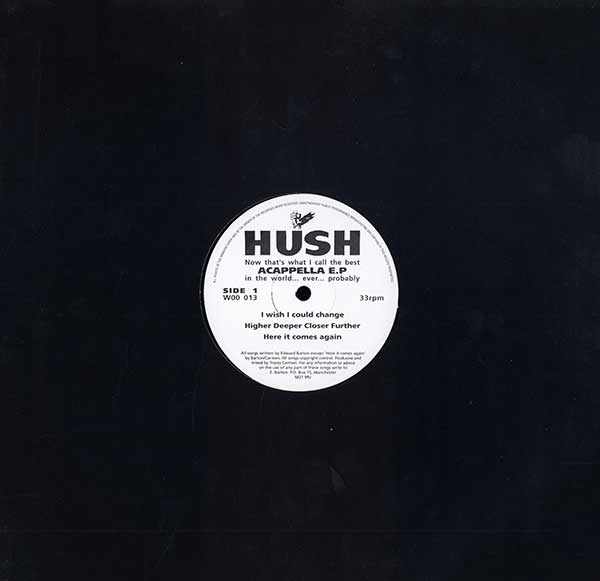 Hush - Acappella EP - UK - 12" Single - Back