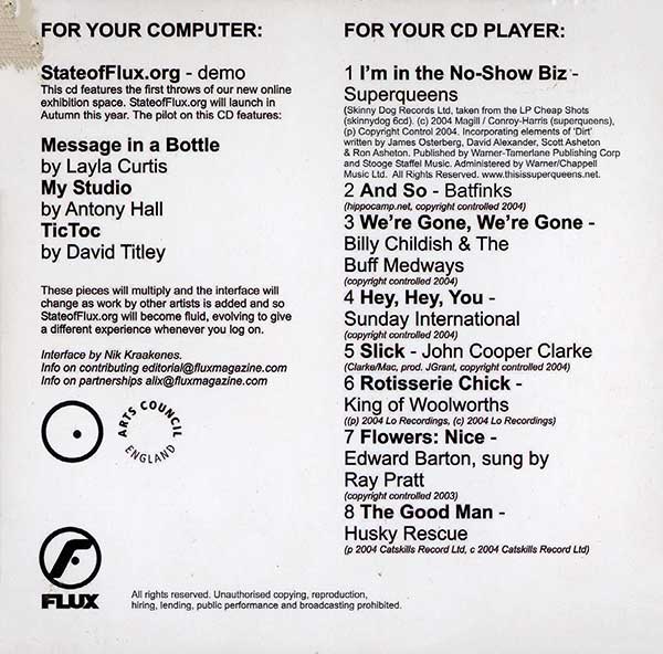 Various - State Of Flux - Issue 44 - UK CD - Back