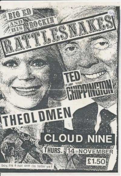 14 Nov: Big Ed And His Rockin' Rattlesnakes / Ted Chippington / The Old Men, Cloud 9, Manchester, England
