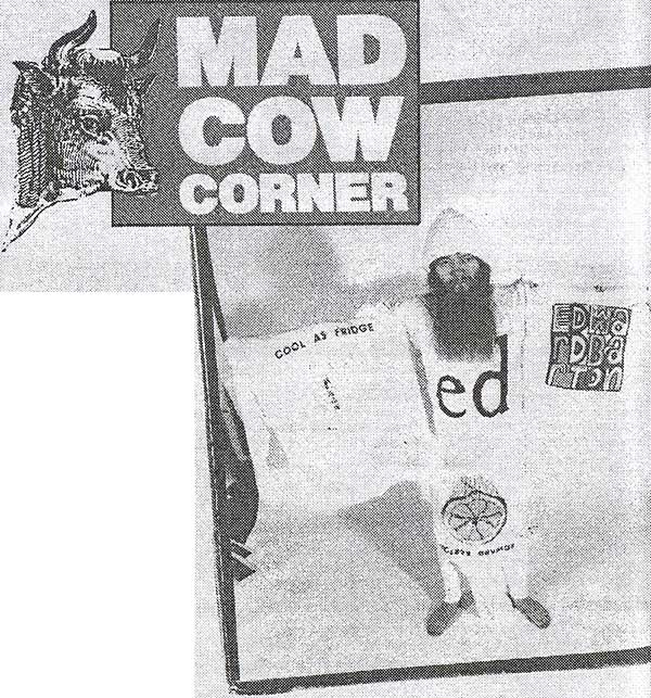 Edward Barton Article: NME - 21st April 1990 - Mad Cow Corner