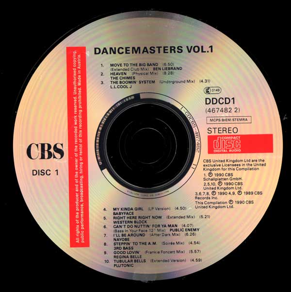 Various - Dancemasters Vol. 1 - The Twelve Inch Mixes - UK 2xCD - CD 1