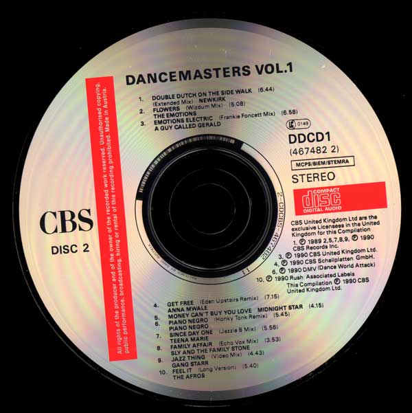 Various - Dancemasters Vol. 1 - The Twelve Inch Mixes - UK 2xCD - CD 2