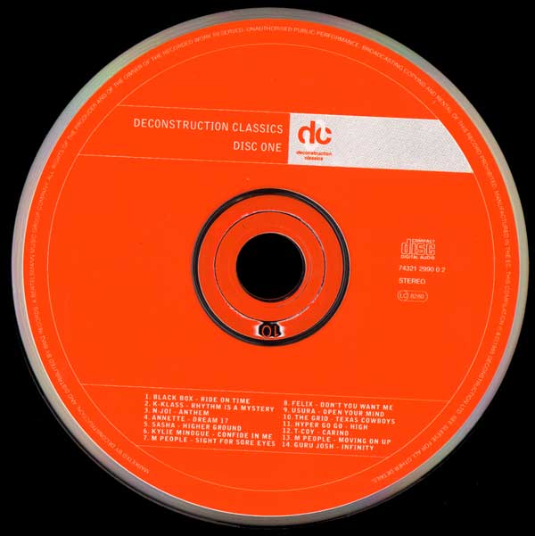 Various - Deconstruction Classics - A History Of Dance Music - UK 2xCD - CD 1