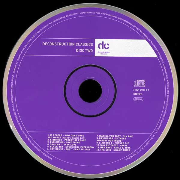 Various - Deconstruction Classics - A History Of Dance Music - UK 2xCD - CD 2