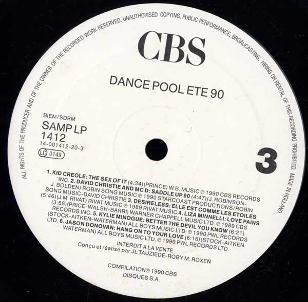 Various - ETE 90 - French 2 x LP - Side 3