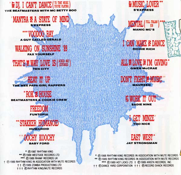 Various - Full House 1990 - Australian 2xCD - Credits