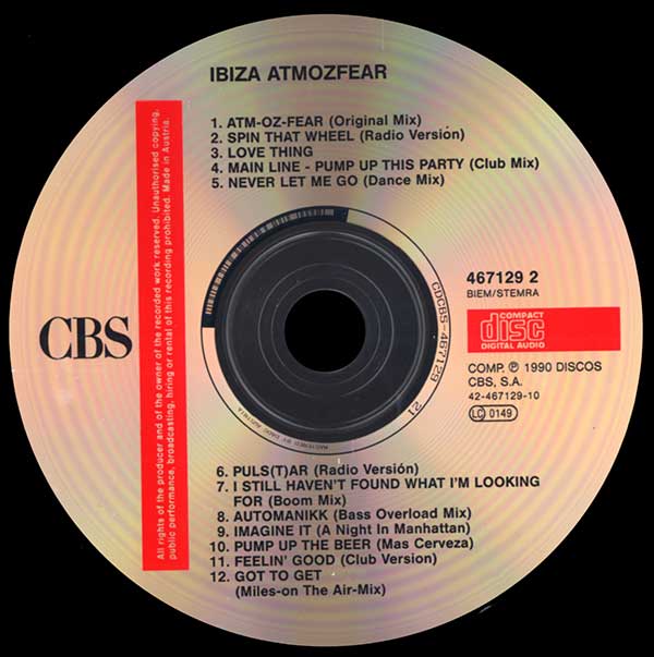 Various - Ibiza Atmozfear - Spain CD - CD