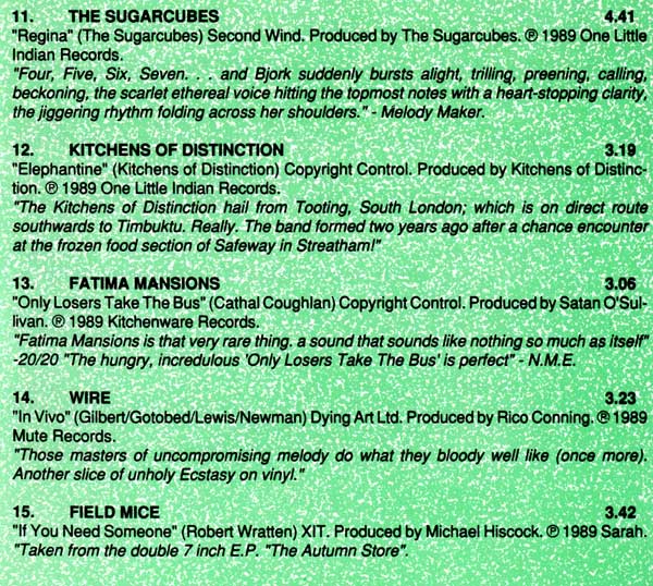 Various - Indie Top 20 Vol. VIII - UK CD - Credits