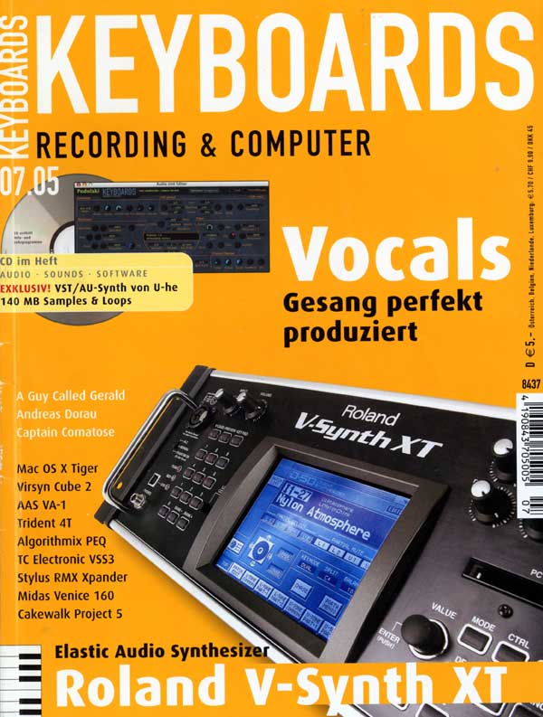 Keyboards Magazine CD 07 - Magazine Cover (July 2005)