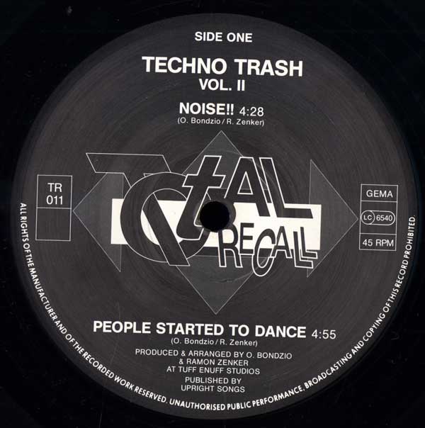 Various - Techno Trash Volume 2 - German 12" Single - Side 1