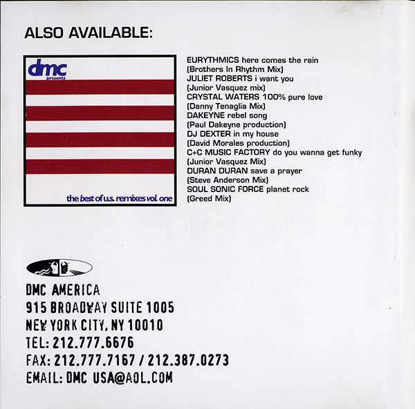 The Best Of U.S. Remixes Vol. 2 - US CD - Inlay