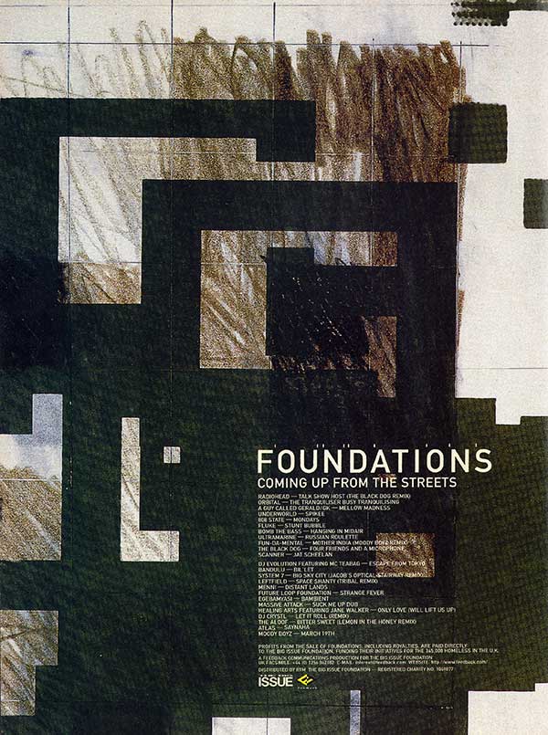 Various - The Big Issue: Foundations - Coming Up From The Streets - UK Advert - Mixmag (February 1997)