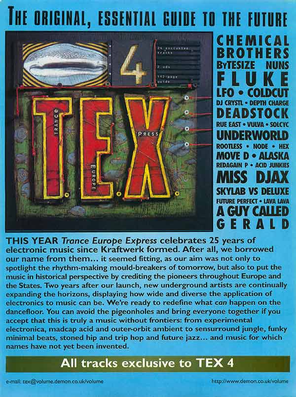 Various - Trance Europe Express 4 - UK Advert - Muzik Magazine (08/08/1995)