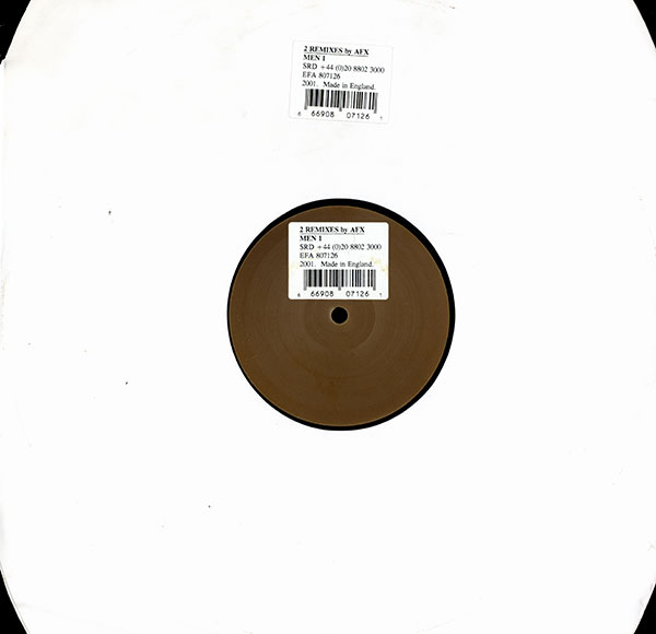 AFX - 2 Remixes By AFX - UK 12" Single - Brown Label
