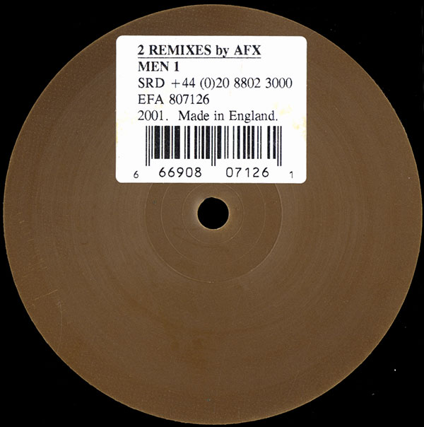 AFX - 2 Remixes By AFX - UK 12" Single - Brown Label - Side A