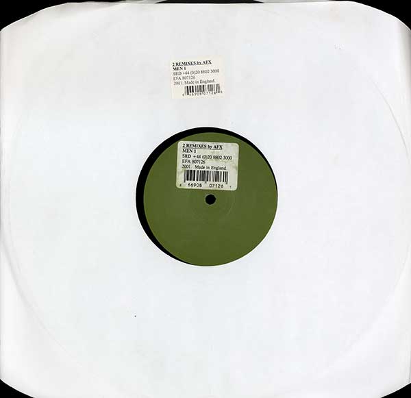 AFX - 2 Remixes By AFX - UK 12" Single - Green Label - Front