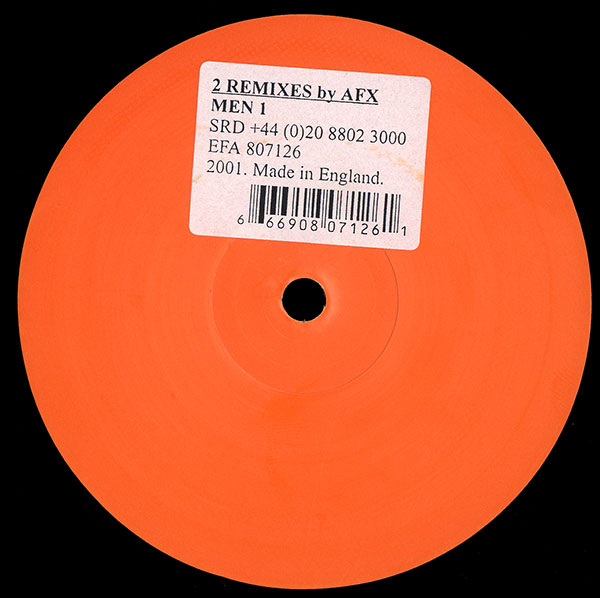 AFX - 2 Remixes By AFX - UK 12" Single - Orange Label - Side A
