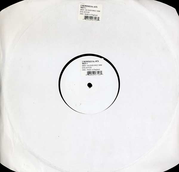 AFX - 2 Remixes By AFX - UK 12" Single - White Label - Front