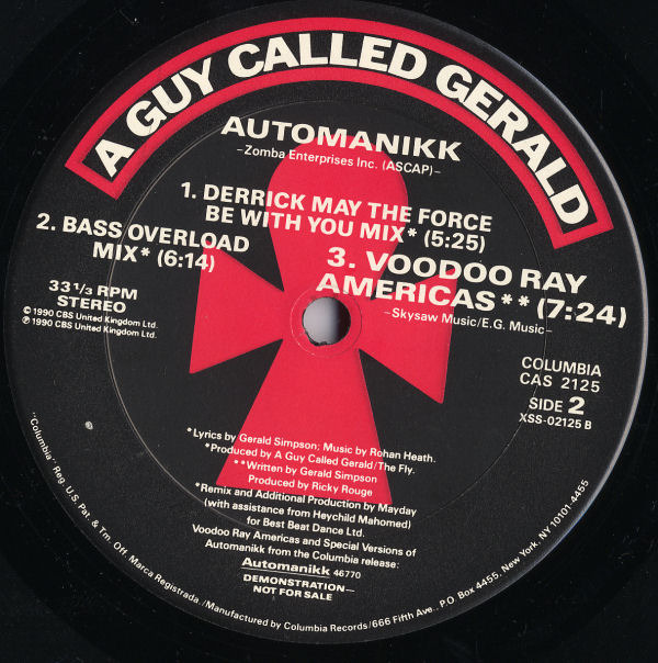 A Guy Called Gerald - Automanikk - US Promo 12" Single - Side 2