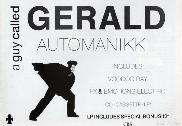 A Guy Called Gerald - Automanikk - UK Advert