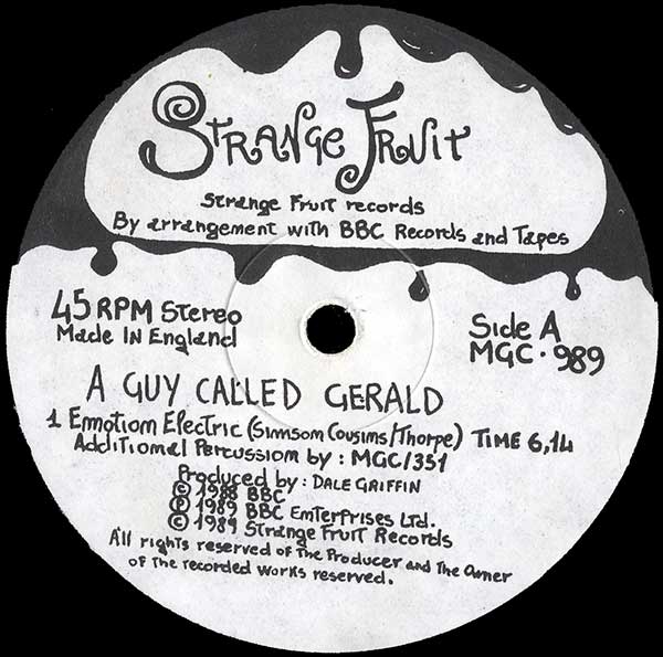 A Guy Called Gerald - Emotion Electric - Bootleg - UK 12" Single