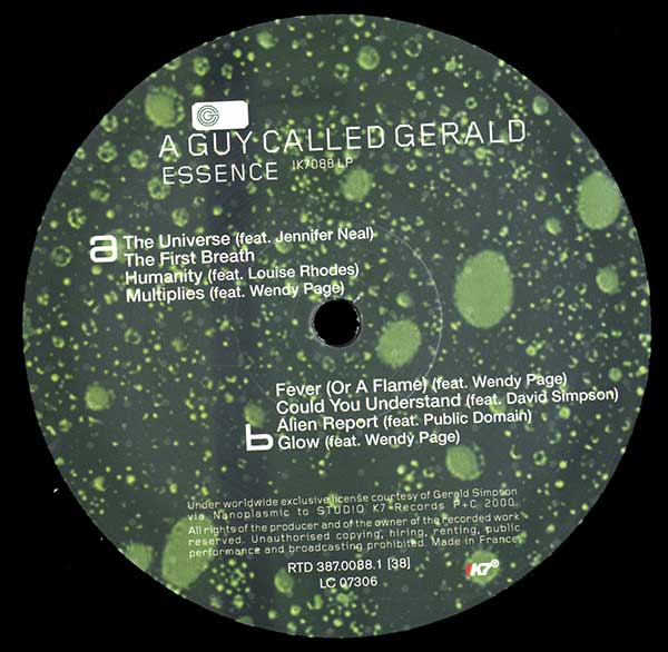 A Guy Called Gerald - Essence - French 2xLP - Side B